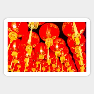 Red lantern roof decoration for Chinese New Year 1 Sticker